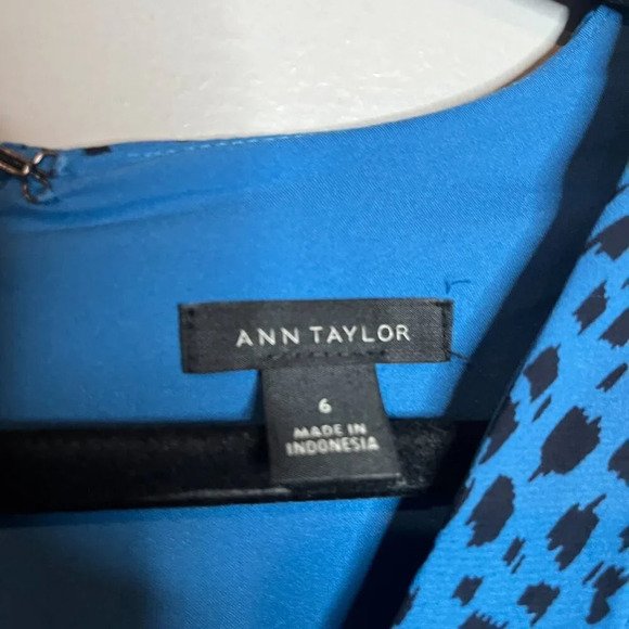 Ann Taylor Leopard Print Tie Front Midi Dress - Picture 4 of 6